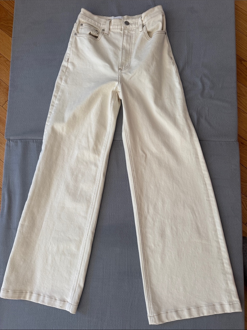 pistola Cream Wide-Leg High-Rise Jeans